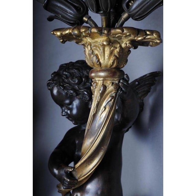 Putti Wall Lights in Bronze Gilded, 1870, Set of 2 For Sale - Image 14 of 18