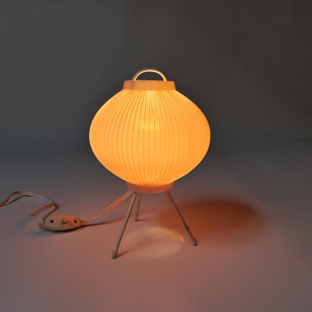 Rhodoid Lamp in Plastic from Rispal, 1970s, in Very Good conditions. Designed 1970 to 1979 This piece is attributed to the...