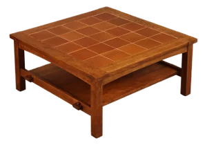 Stickley Mission Collection Oak Tile Top Coffee Table