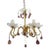 French Amethyst Murano Drops Crystal Bobeches Chandelier, C 1920 For Sale