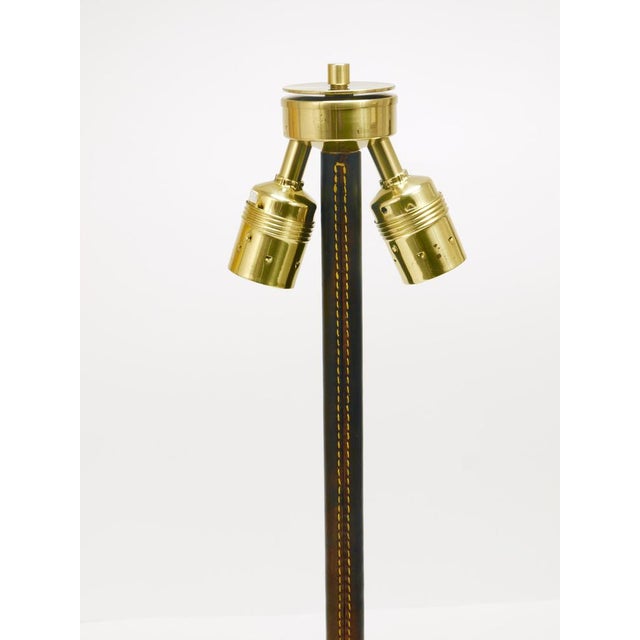 Mid-Century Brass & Leather Table Lamps attributed to J. T. Kalmar for Kalmar, Austria, 1960s, Set of 2 For Sale - Image 18 of 18