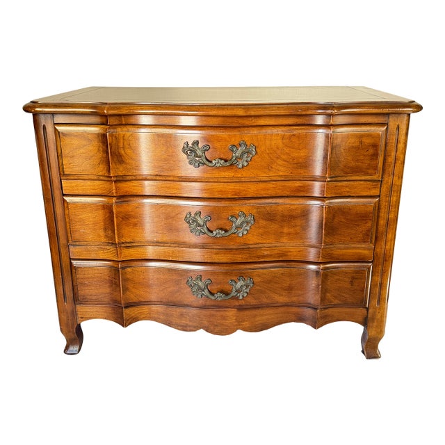 1980’s John Widdicomb French Provincial 3 Drawer Nightstand Dresser For Sale