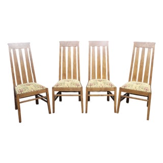 Set of 4 Stickley Mission Oak Dining Chairs For Sale