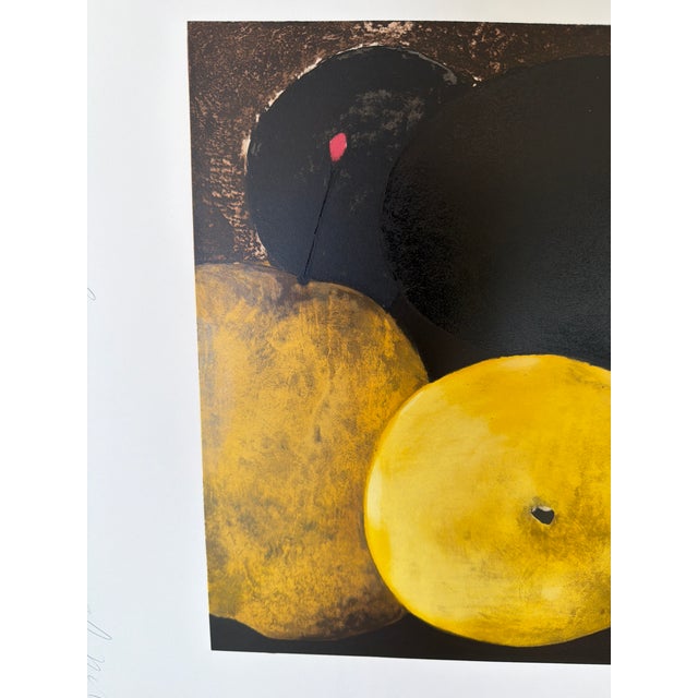 Donald Sultan 1992 Donald Sultan Signed Limited Edition Screenprint (32/125) – “Five Lemons, a Pear and Egg," For Sale - Image 4 of 7