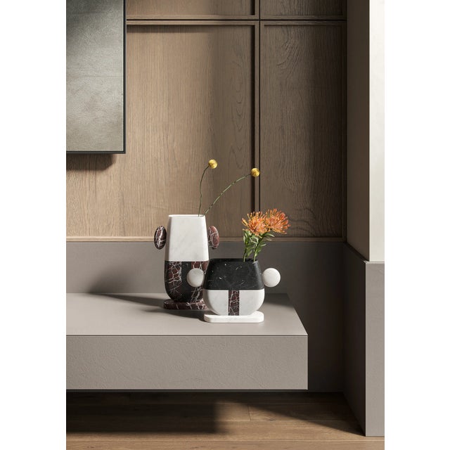 Not Yet Made - Made To Order Modern Handcrafted Vase in Italian Marble by Matteo Cibic For Sale - Image 5 of 8