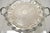 Victorian Vintage Victorian Style Silver Plated Scalloped Edge Round Serving Platter Tray For Sale - Image 3 of 12