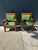 Early 20th Century Pair of Antique Oversized Mission Style Oak Armchairs For Sale - Image 5 of 7