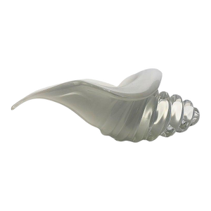 1950s Licio Zanetti Murano Glass Conch Shell Sculpture, Signed