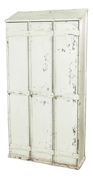Early Three Door SNCF Locker from Forge de Strasbourg, 1920s