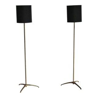 Svend Aage Holm-Sorenson Brass Floor Lamps For Sale