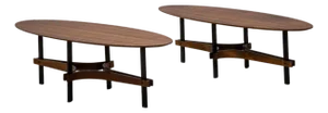 Mid-20th Century Oval Coffee Tables, attributed to Guglielmo Ulrich, Italy