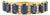 2.7ct Blue Sapphire & Diamond Wedding Band Ring Size 5.5 in 14k Yellow Gold For Sale