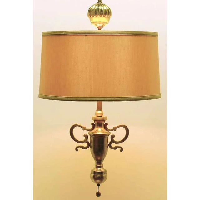 Traditional Marbro Brass Empire Style Pendant Lamp For Sale - Image 3 of 9