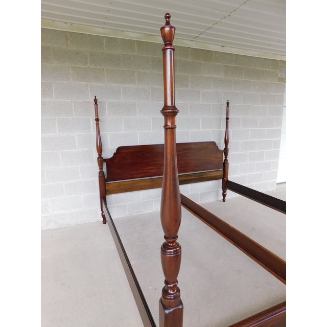 Henkel Harris Henkel Harris Mahogany King Size Poster Bed For Sale - Image 4 of 15