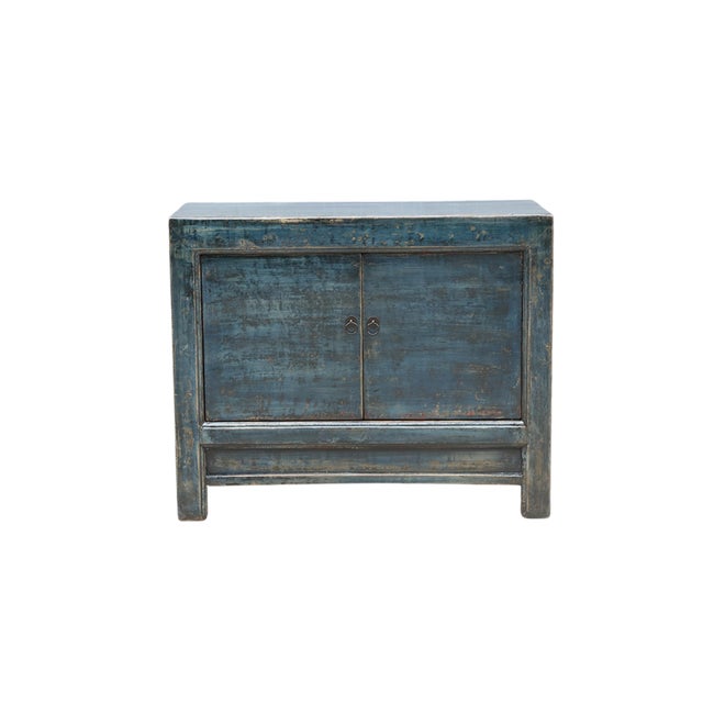 Chinese Vintage Chinese Painted Hall Cabinet For Sale - Image 3 of 5