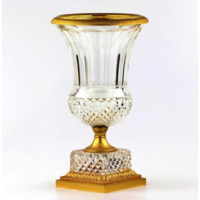 Traditional Napoleon III Crystal Vase, France, 19th Century For Sale - Image 3 of 7