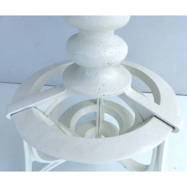 Early 20th Century Turn of the Last Century Cast Iron Swivel Bar Stools With Leather Seats, Pair For Sale - Image 5 of 7