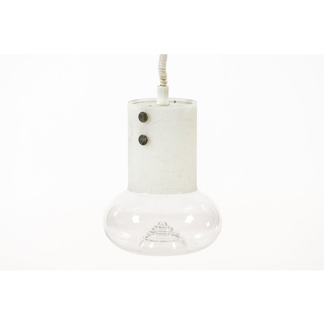 Mid Century Swedish Modern Glass Pendant Lamp by Orrefors 1960s For Sale - Image 11 of 14