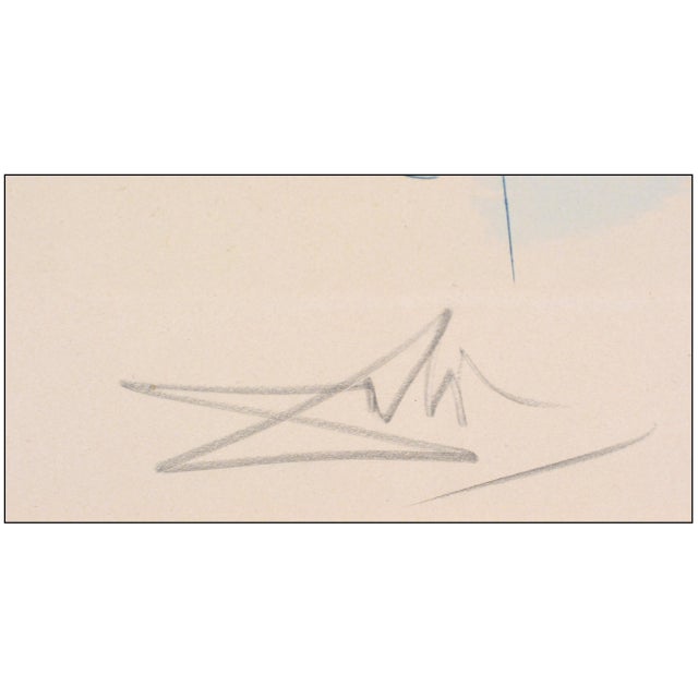 Salvador Dalí Late 20th Century the Fruits of the Valley Surrealism Blue Etching Salvador Dalí For Sale - Image 4 of 6
