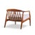 Milo Baughman for Thayer Coggin Mid Century Walnut Horseshoe Lounge Chairs - Pair For Sale - Image 10 of 12
