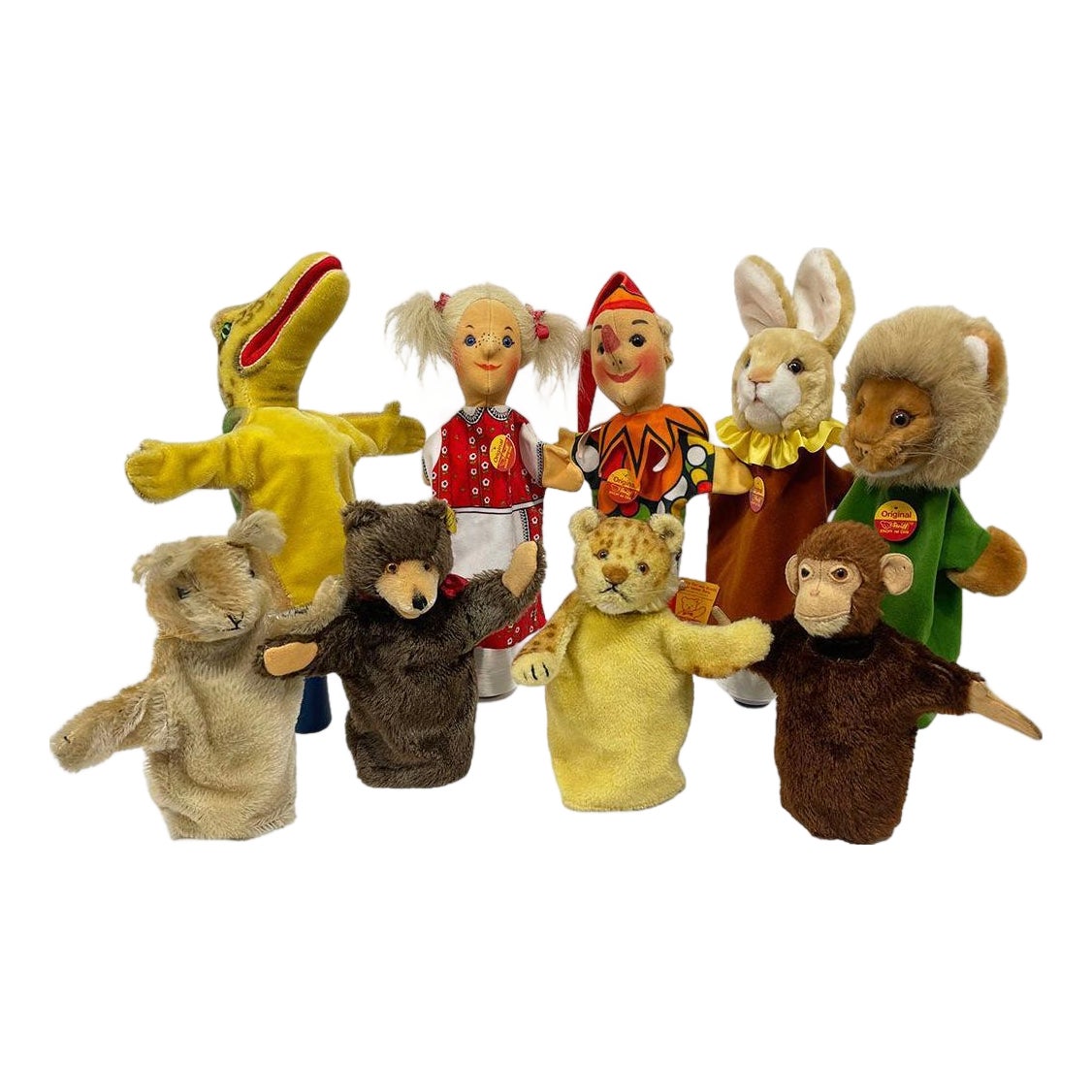 Hand Puppet Collection from Steiff, Set of 9 | Chairish
