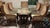 Rattan Dining Room Table 6 Arm Wing Back Dining Chairs - Set of 9 For Sale - Image 9 of 12