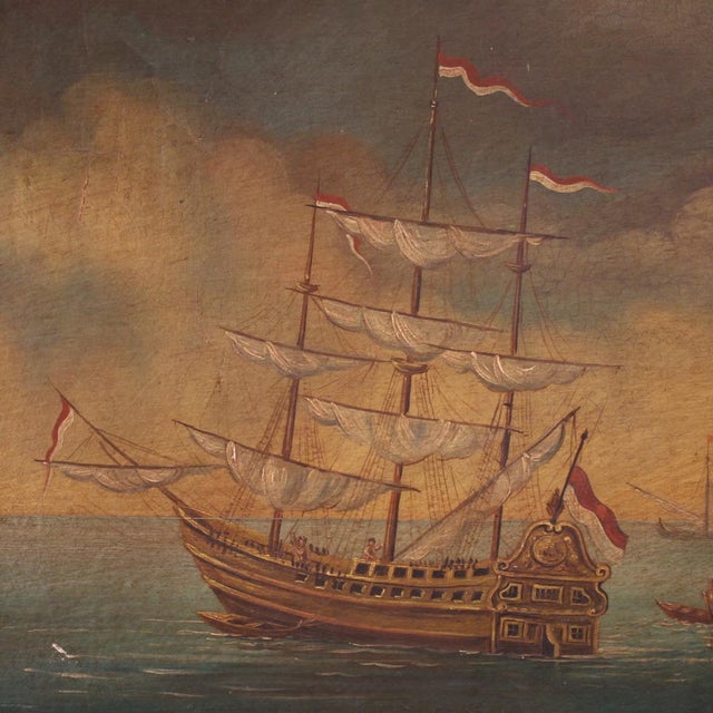 1950s Italian Artist, Harbor View, 1950, Oil on Canvas, Framed For Sale - Image 5 of 16