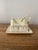 Belleek Pottery Ltd. 1980s Belleek Irish Cottage Covered Butter Dish 7th Gold/Brown Mark For Sale - Image 4 of 10