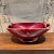For your consideration, a vintage 1960s Fortunata Tuscany Italian Art Pottery Sculptural Bowl features a rich oxblood red...