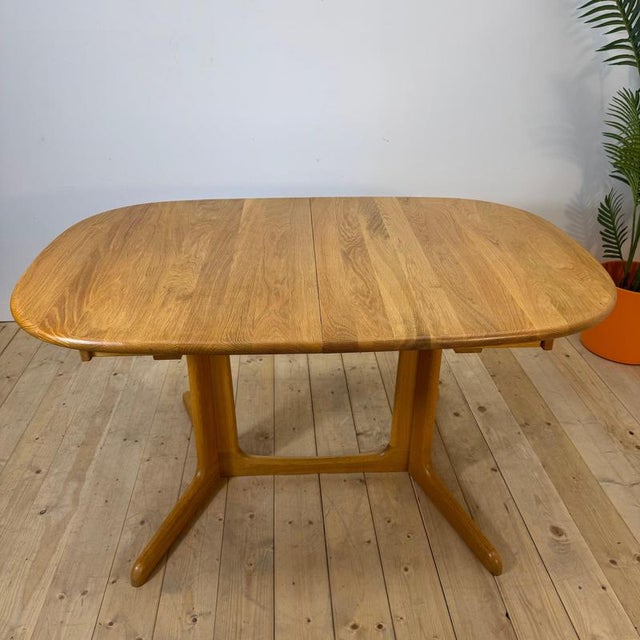 Brown Vintage Extendable Teak Dining Table, Denmark, 1960 For Sale - Image 8 of 16