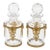 Antique Pair French Gilt Bronze-Mounted Baccarat Glass Vanity / Perfume Bottle For Sale