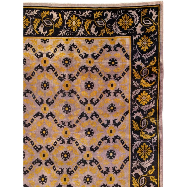Art Deco Galerie Shabab Collection Mid-20th Century Chinese Deco Carpet For Sale - Image 3 of 10
