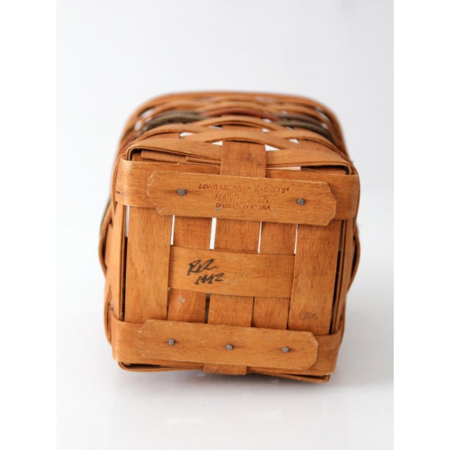 Vintage 1992 Longaberger Berry Basket For Sale - Image 10 of 11