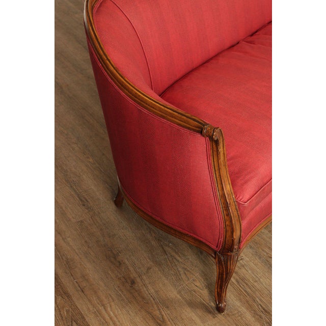 French Louis XV Style Walnut Upholstered Sofa For Sale - Image 9 of 18