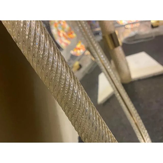 Glass Torciglione Murano Glass Wall Mirror by Simoeng For Sale - Image 7 of 9