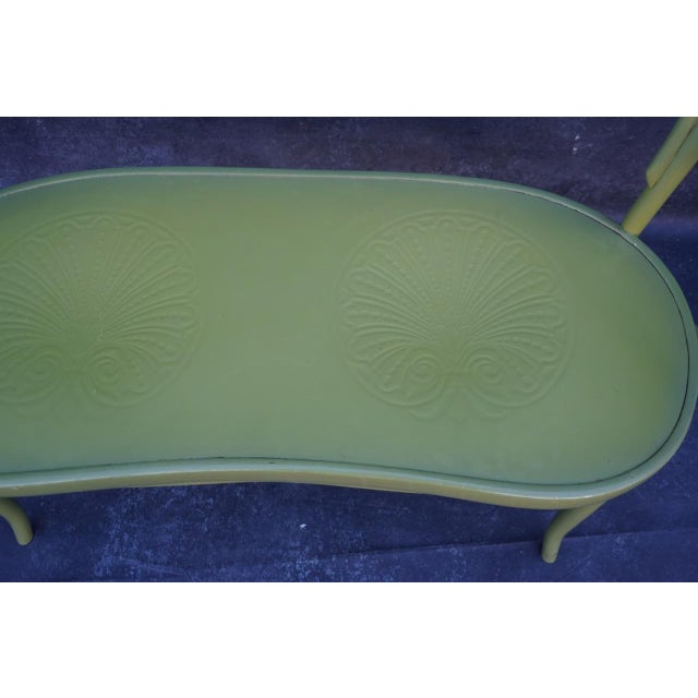 Early 20th Century Painted Thonet Embossed Bentwood Bench For Sale In Los Angeles - Image 6 of 10