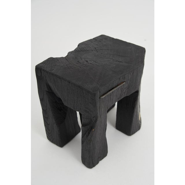 Rustic Sculptural Side Table by Logniture For Sale - Image 12 of 15