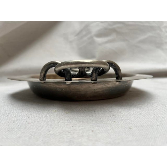 1990s Hermes Paris Silver Plated Chain Dish For Sale - Image 5 of 13