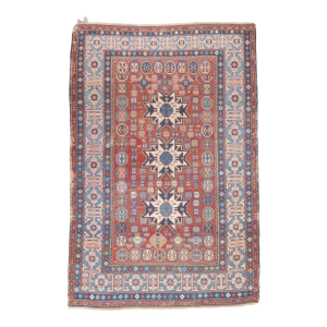 Antique Caucasian Lezgi Rug 4'2" X 6’4"