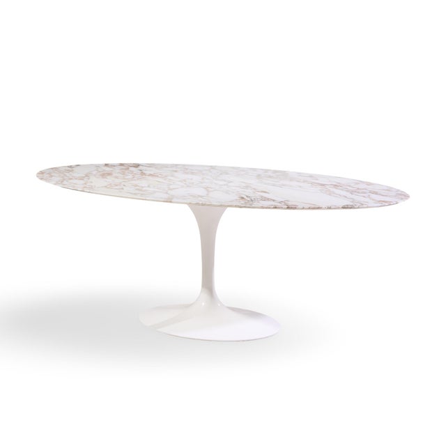 Mid-Century Modern Eero Saarinen for Knoll Mid Century Tulip 84 Inch Marble Dining Table For Sale - Image 3 of 7