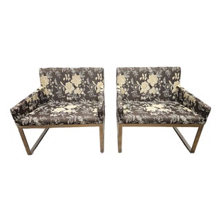 Pair of Fabien Baron for Berhardt Design b.3 Lounge Chairs For Sale