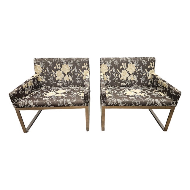 Pair of Fabien Baron for Berhardt Design b.3 Lounge Chairs For Sale