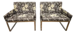 Pair of Fabien Baron for Berhardt Design b.3 Lounge Chairs