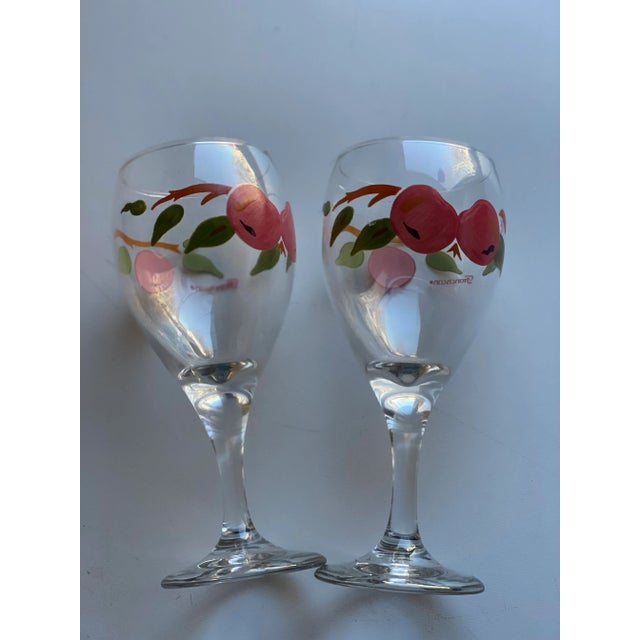 2000s Franciscan Apple Wine Goblets- Set of 2 For Sale - Image 12 of 13
