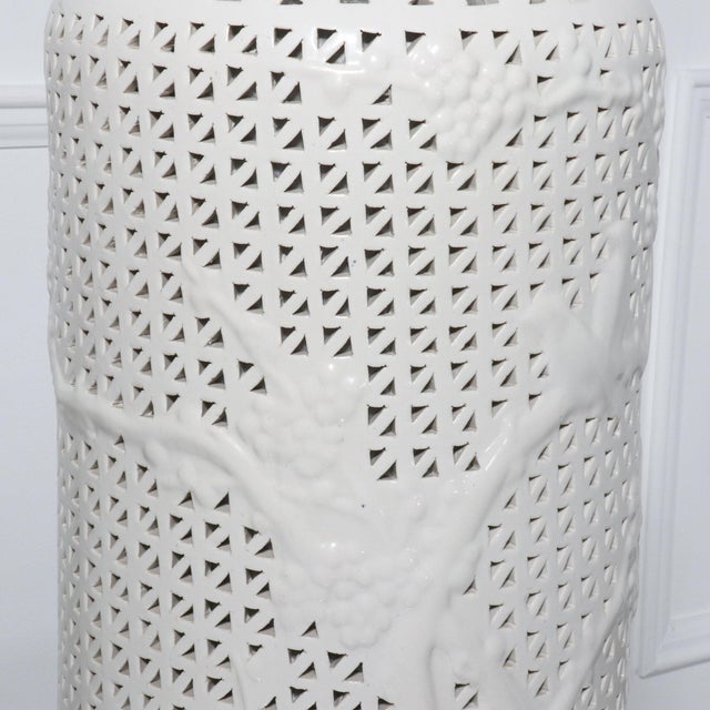 Large Scale Reticulated Blanc de Chine Table Lamps - a Pair For Sale In Tampa - Image 6 of 10