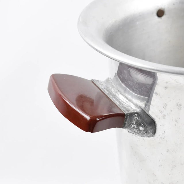 Tall Aluminum Advertising Ice Bucket Wine Cooler, France 1950s For Sale - Image 4 of 11