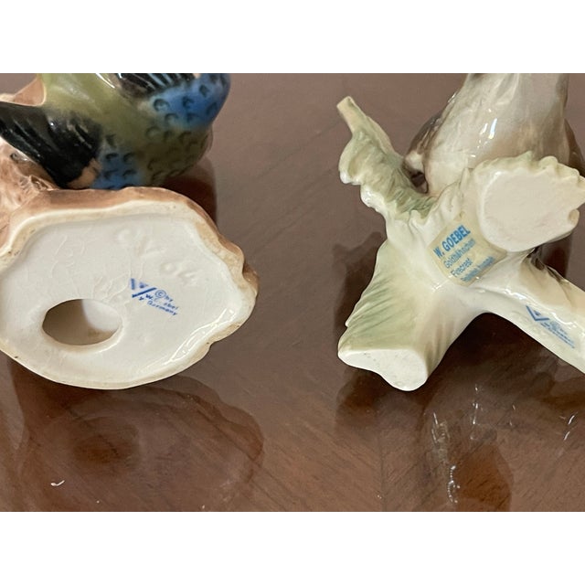 Contemporary Two Vintage Goebel Germany Porcelain Birds Figurines For Sale - Image 3 of 5