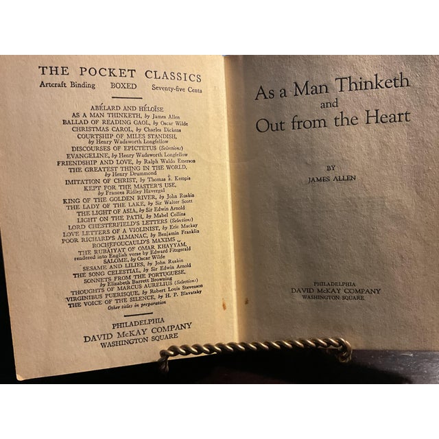 Late 19th.century First Edition of as a Man Thinketh - Circa 1890 by James Allen For Sale - Image 4 of 9