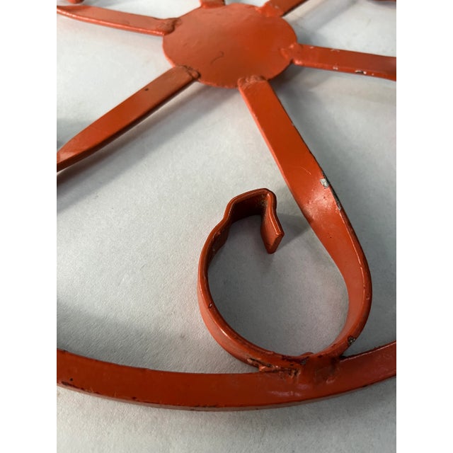 Farmhouse Circle Metal Sculpture For Sale - Image 3 of 4