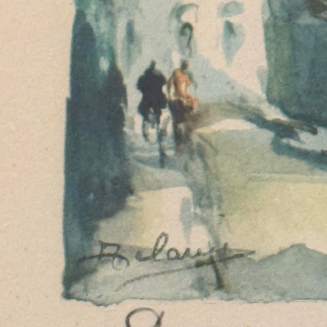 Vintage Framed Paris Montmartre Rue Du Chevalier De La Barre Art Print For Sale - Image 9 of 9